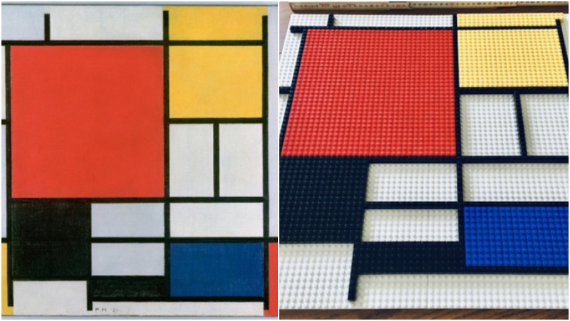 Lego Art | Dutch painter Piet Mondrian/Alamy Stock Photo & Twitter/@LEGO_BRIC