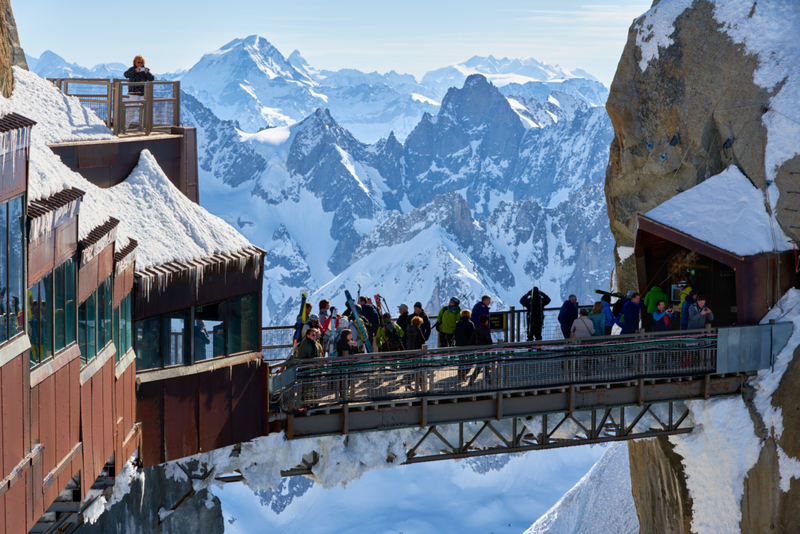 Aiguille du Midi Bridge, France | Alamy Stock Photo by Francois Roux