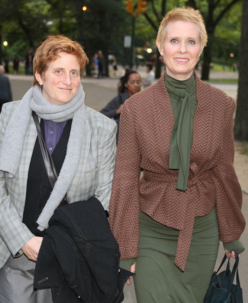 Cynthia Nixon and Christine Marinoni | Alamy Stock Photo by WENN Rights Ltd