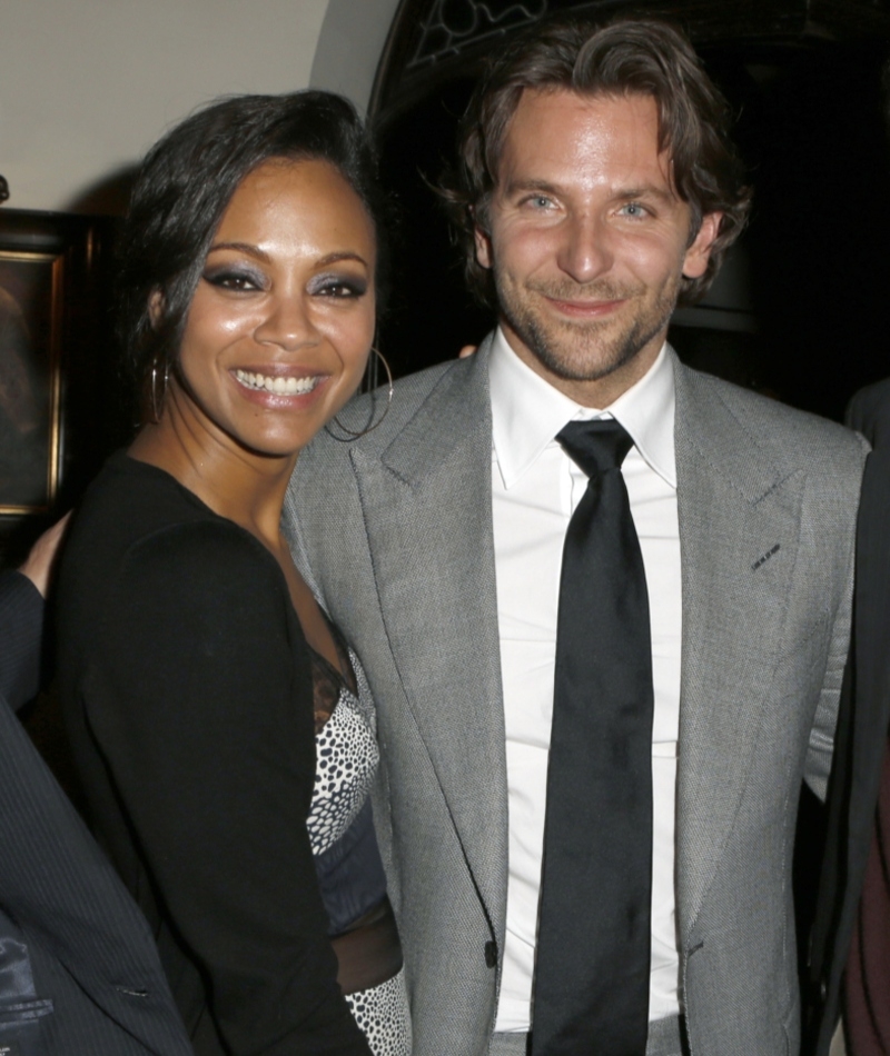 Zoe Saldana y Bradley Cooper | Getty Images Photo by Jeff Vespa/Weinstein