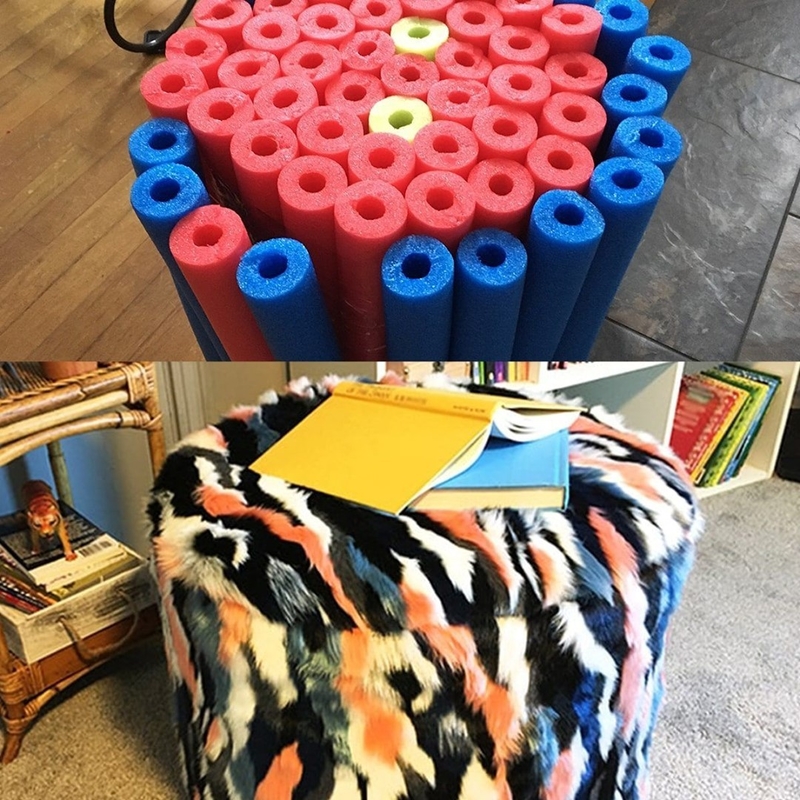 DIY Pouf Ottoman | Instagram/@craftidly