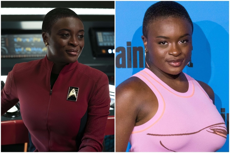 Celia Rose Gooding as Nyota Uhura | MovieStillsDB Photo by mitchellgreen/production studio & Alamy Stock Photo by Marissa Carter/ZUMA Press Wire