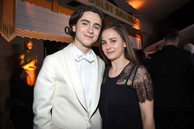 Timothee Chalamet and Pauline Chalamet | Getty Images Photo by Kevork Djansezian