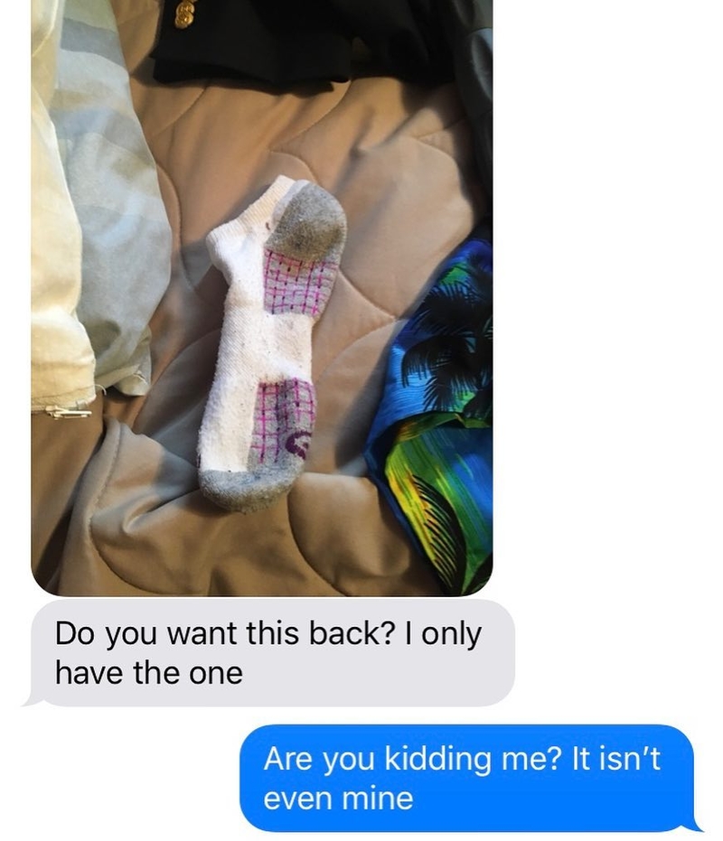 Sock-y Excuses | Instagram/@textsfromyourex