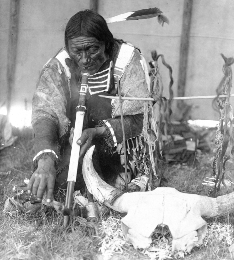 Dakota Man With Calumet | Alamy Stock Photo by Edward S. Curtis