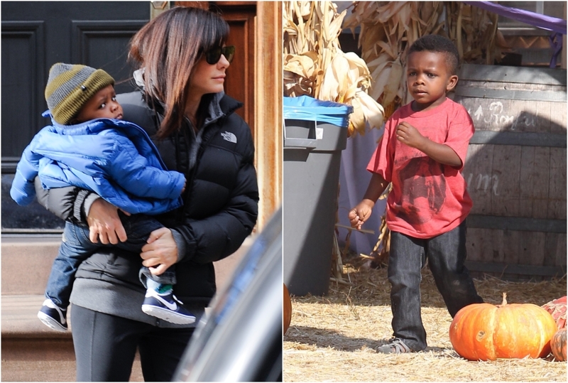 Sandra Bullock's son: Louis Bardo Bullock | Getty Images Photo by Ray Tamarra & Alamy Stock Photo by WENN Rights Ltd