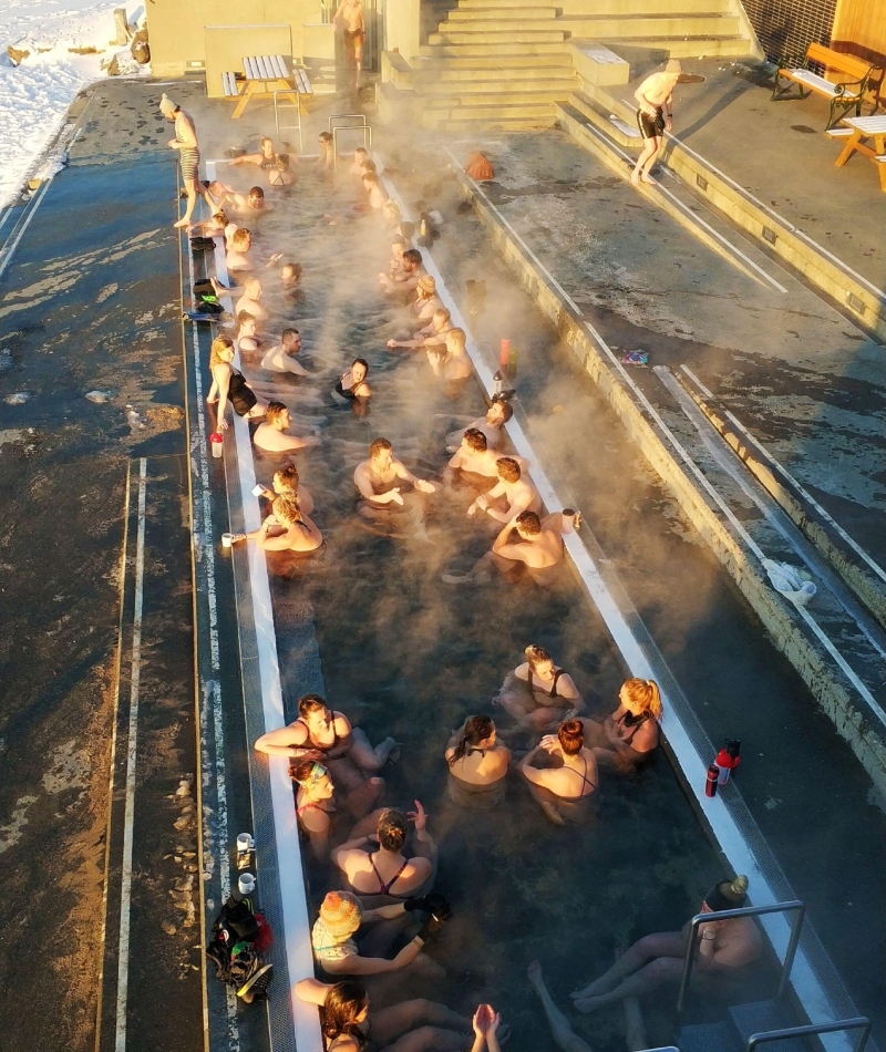 Icelanders Swim in the Winter | Alamy Stock Photo by Kateryna Kukota