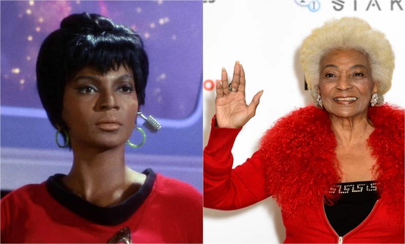 Nichelle Nichols als Lieutenant Uhura | MovieStillsDB Photo by murraymomo/Paramount Pictures, NBC & Alamy Stock Photo by Raymond Tang/Alamy Live News