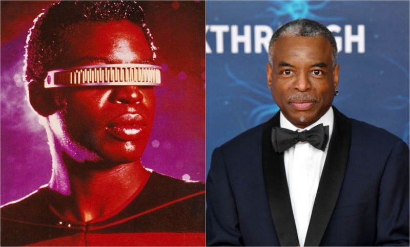 LeVar Burton als Lt. Commander Geordi La Forge | MovieStillsDB Photo by Esamuel/production studio & Getty Images Photo by Ian Tuttle/Breakthrough Prize