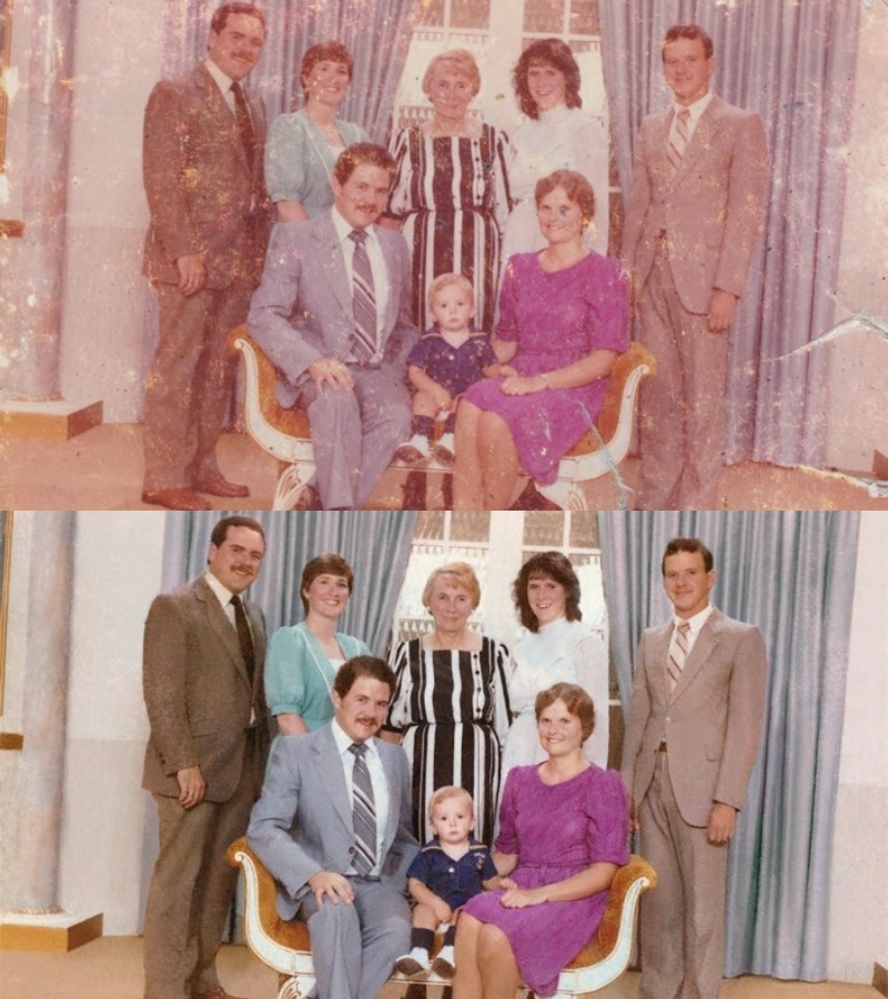 Restauración de fotos familiares | Imgur.com/hPot4W0