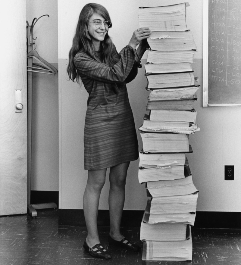 Margaret Hamilton and Software Listings for Apollo | Alamy Stock Photo by Archive PL