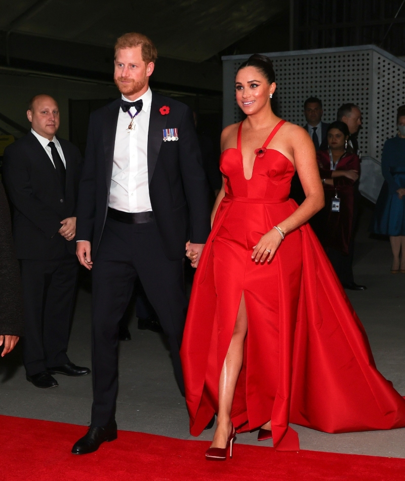 Meghan in Remembrance Red | Getty Images Photo by Dia Dipasupil