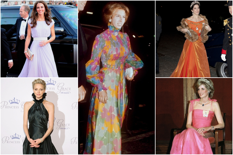 Stunning Royals in Stunning Gowns | Getty Images Photo by Kevork Djansezian & Neilson Barnard/Princess Grace Foundation & Tim Graham Photo Library & Julian Parker/UK Press & Anwar Hussein