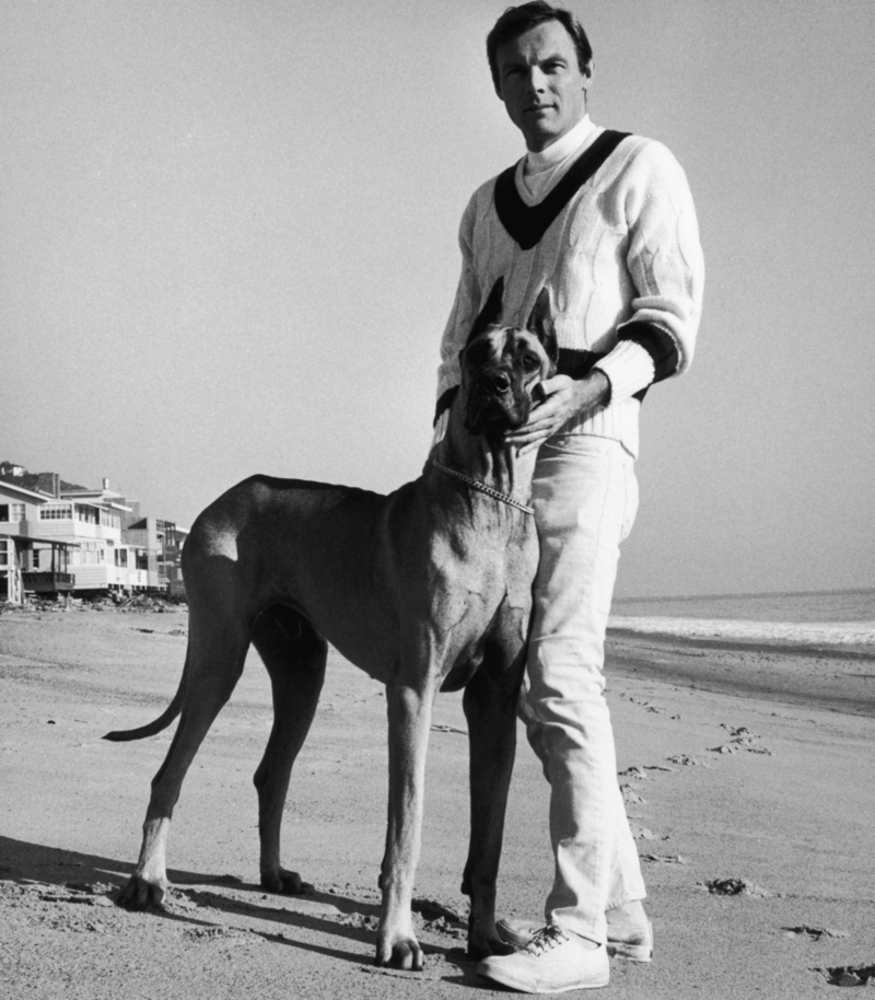 Adam West und Bat Dog im Fernsehen: das absolute Superhelden Gespann | Getty Images Photo by Hulton Archive