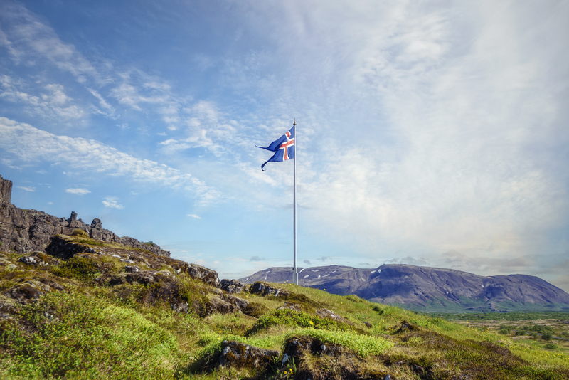 Les couleurs du drapeau islandais | Getty Images Photo by Sportactive