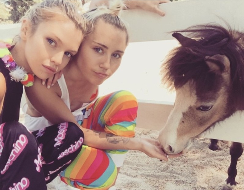 Miley Cyrus & Stella Maxwell | Instagram.com/stellamaxwell