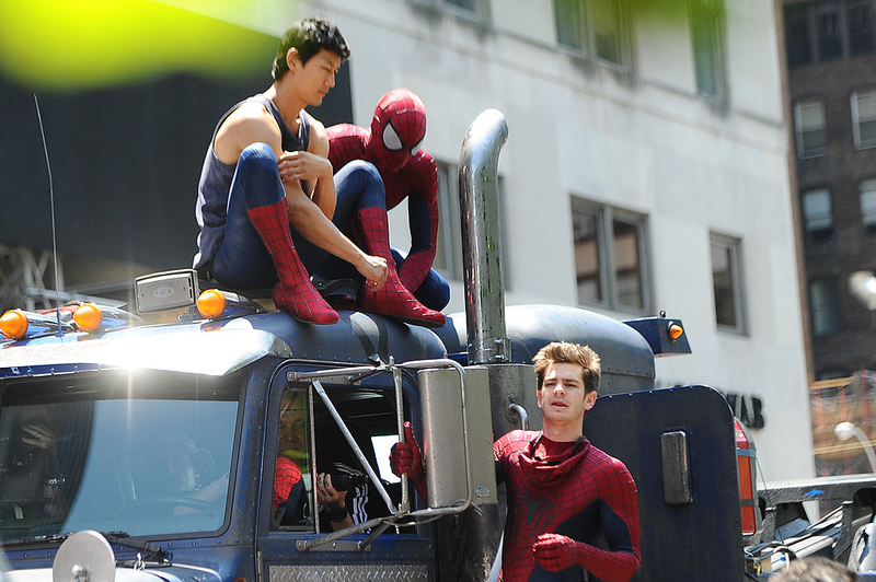 Wo ist der Rest von Spidermans Uniform? | Getty Images Photo by Raymond Hall/WireImage