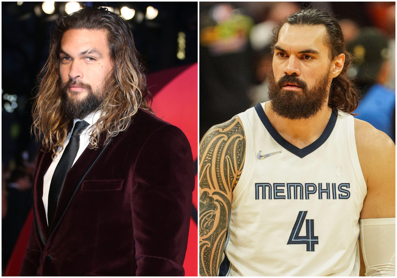 Jason Momoa and Steven Adams | Alamy Stock Photo by WENN Rights Ltd & Marty Jean-Louis