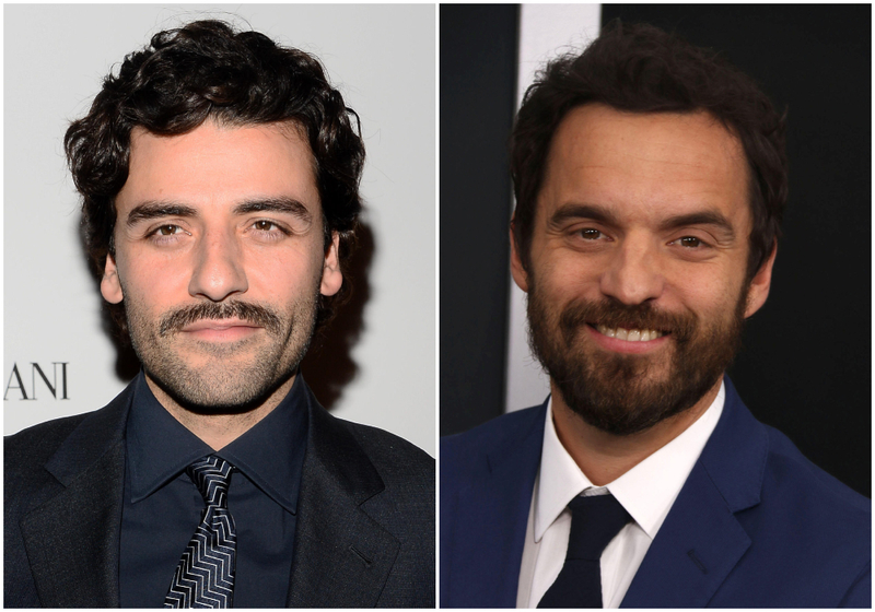 Oscar Isaac and Jake Johnson | Alamy Stock Photo by Harry Pluviose/MediaPunch & Nancy Kaszerman/ZUMA Wire/Alamy Live News