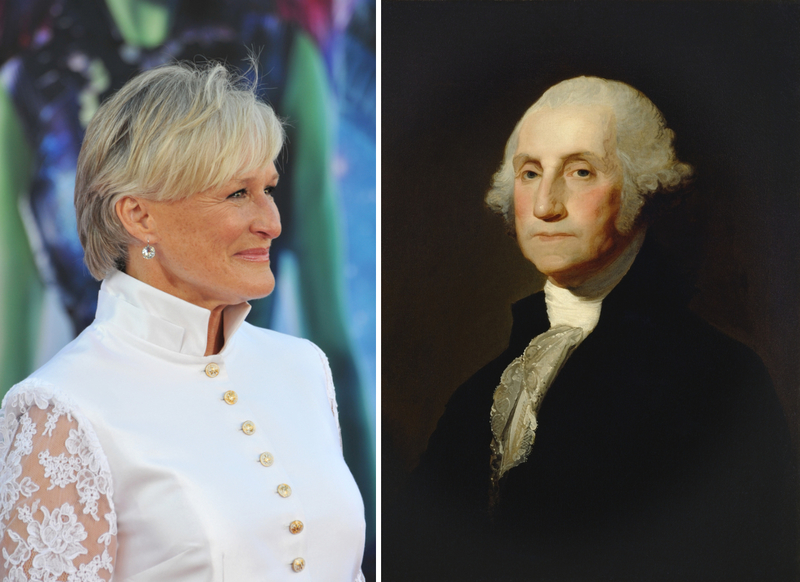 Glenn Close and George Washington | Featureflash Photo Agency/Shutterstock & Everett Collection/Shutterstock