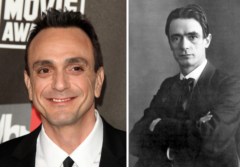 Hank Azaria and Rudolf Steiner | DFree/Shutterstock & Alamy Stock Photo by GL Archive