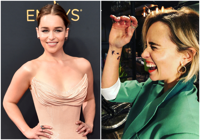 Emilia Clarke Has Her Babies on Her Wrist | Getty Images Photo by Alberto E. Rodriguez & Instagram/@emilia_clarke