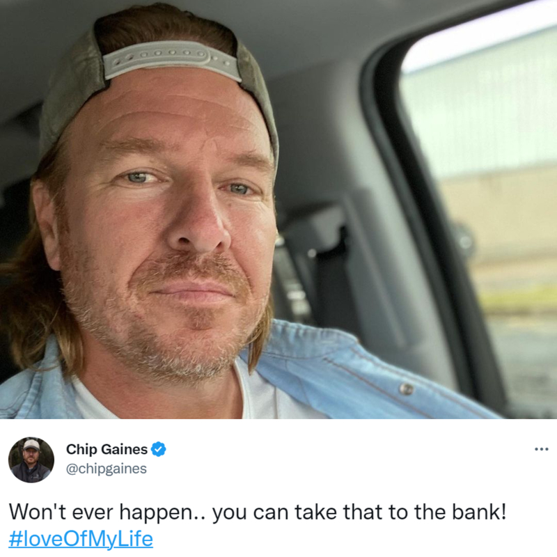 A Pior Fofoca Ainda Estava por Vir | Instagram/@chipgaines & Twitter/@chipgaines