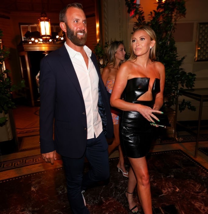 Paulina Gretzky and Dustin Johnson | Getty Images Photo by Chris Trotman/LIV Golf