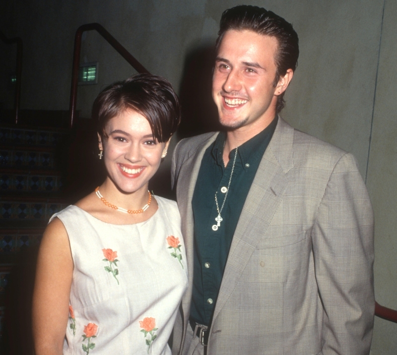 Alyssa Milano and David Arquette | Alamy Stock Photo