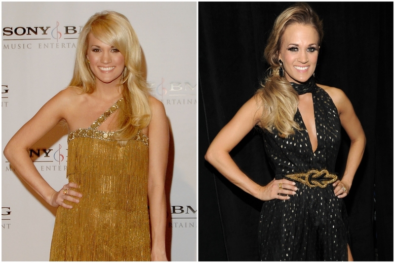 Carrie Underwood - 9 Kg | Getty Images Photo by Jon Kopaloff/FilmMagic & Kevin Mazur/Billboard Awards 2014/WireImage