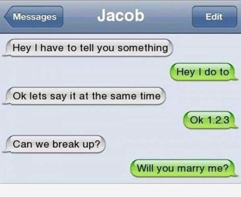 Sweet break up texts