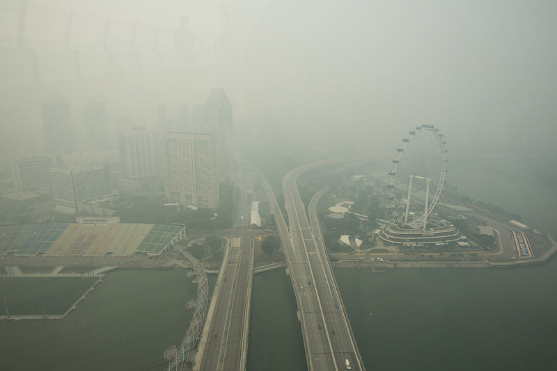 Rauch dringt in die Augen | Getty Images Photo by Nicky Loh/Singapore