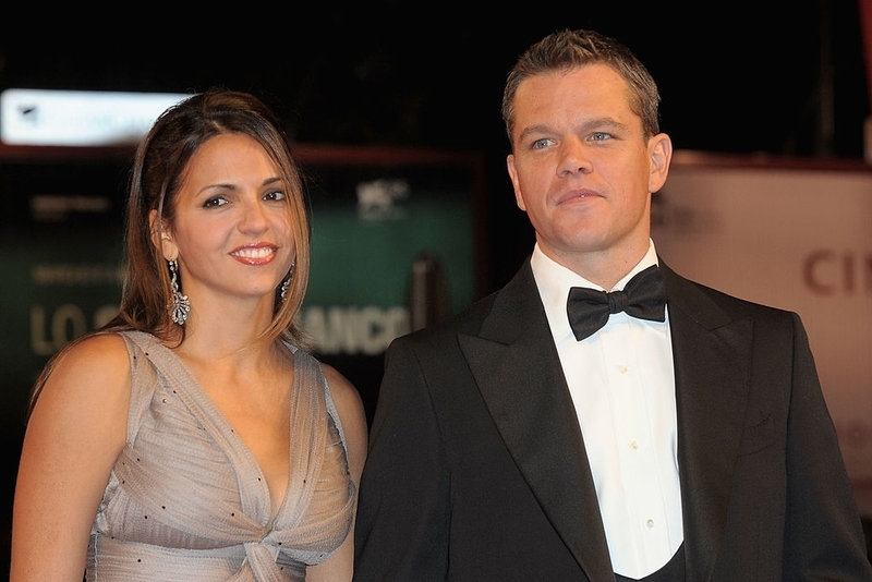 Matt Damon e Luciana Barroso | Getty Images Photo by Dominique Charriau/WireImage