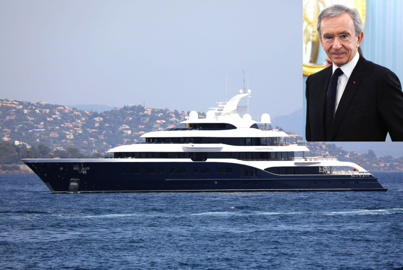 El yate de Bernard Arnault es ecosostenible | Alamy Stock Photo by Abaca Press & Planetpix/Alamy Live News/ Kremlin Pool