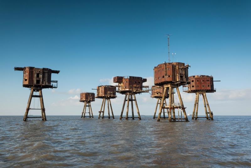 Fortalezas marinas Maunsell, Sealand, Reino Unido | Alamy Stock Photo by Miroslav Valasek