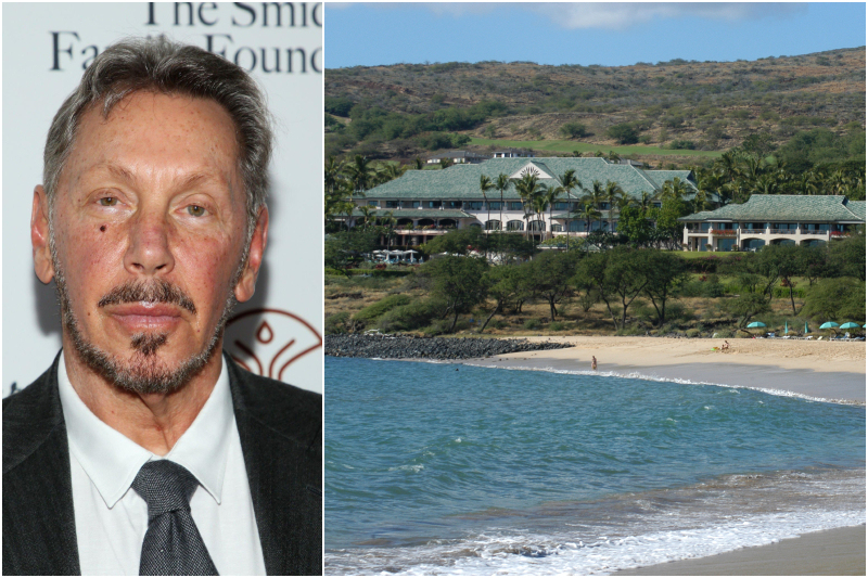 Larry Ellison - Lanai, Hawaii | Getty Images Photo by Phillip Faraone & Alamy Stock Photo by Welsh Designs 