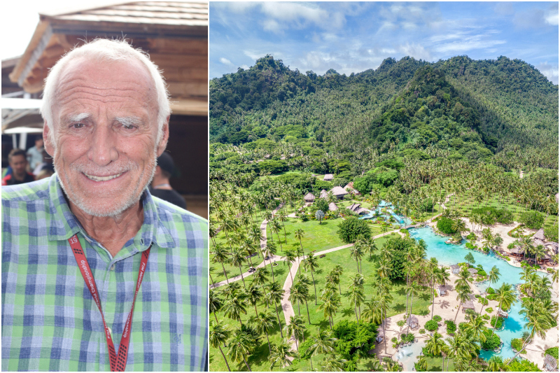 Dietrich Mateschitz - Laucala Island, Fiji | Alamy Stock Photo by ATP Arthur THILL/SPP Sport Press Photo/Alamy Live News & Flickr Photo by Trey Ratcliff