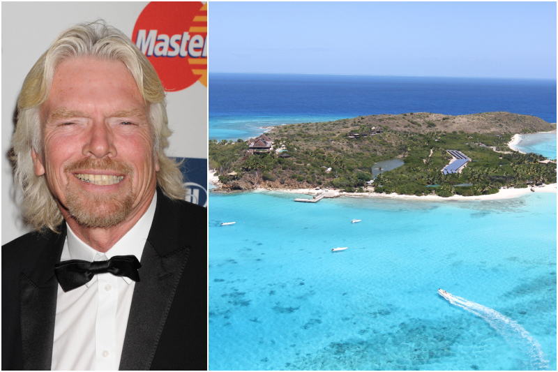 Richard Branson – Necker Island, US Britische Jungferninseln | Alamy Stock Photo by Jeffrey Mayer/Pictorial Press Ltd & Shutterstock Editorial Photo by Ingrid Abery