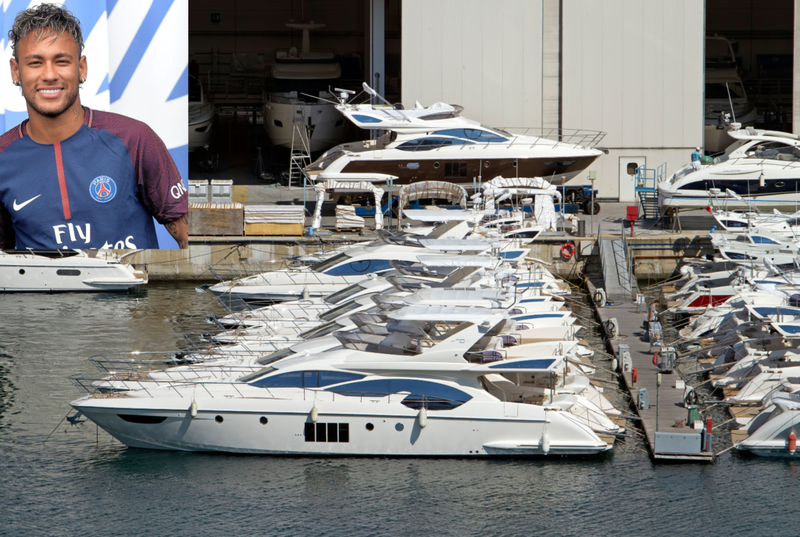 Übt Neymar Fußball auf seiner Yacht? | Alamy Stock Photo by Don Despain & ALL ACCESS 