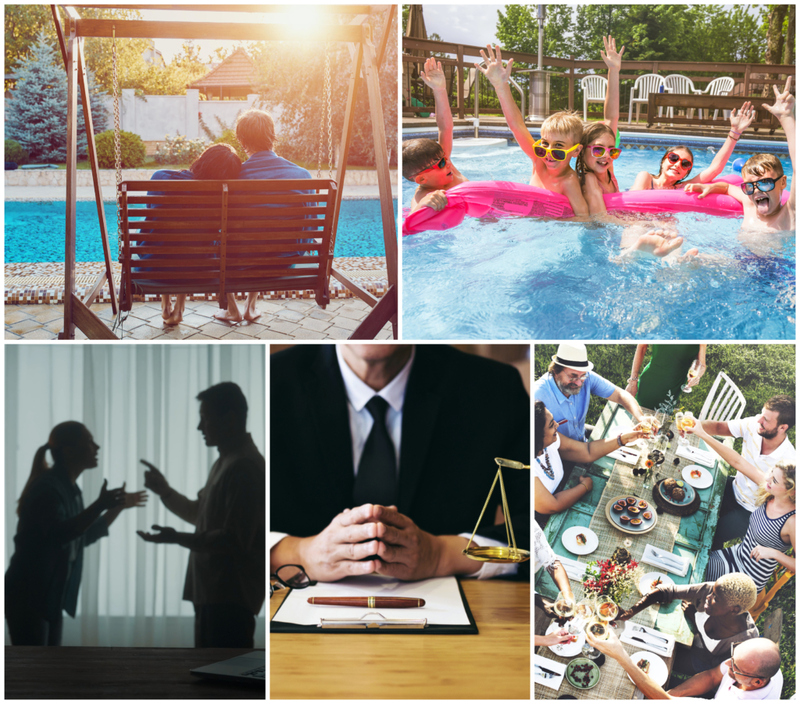 No creerás lo que hizo este hombre para impedir que sus vecinos usen su piscina | Alamy Stock Photo by Arthur Bargan & Lopolo/Shutterstock & KinoMasterskaya/Shutterstock & Freedomz/Shutterstock & Rawpixel.com/Shutterstock