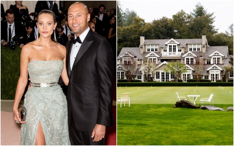 Hannah Davis and Derek Jeter | Alamy Stock Photo