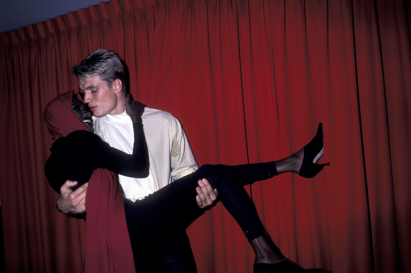 Dolph Lungren & Grace Jones | Getty Images Photo by Ron Galella