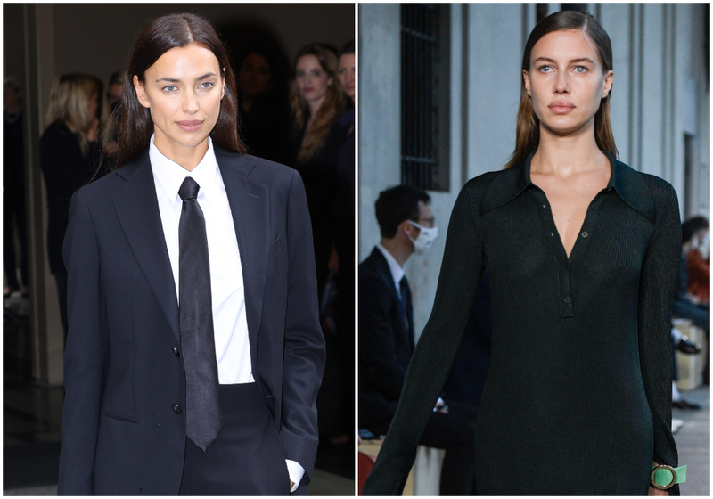 Irina Shayk and Nicole Poturalski | Getty Images Photo by Jacopo Raule & Alamy Stock Photo by Alain Gil-Gonzalez/Abaca Press 