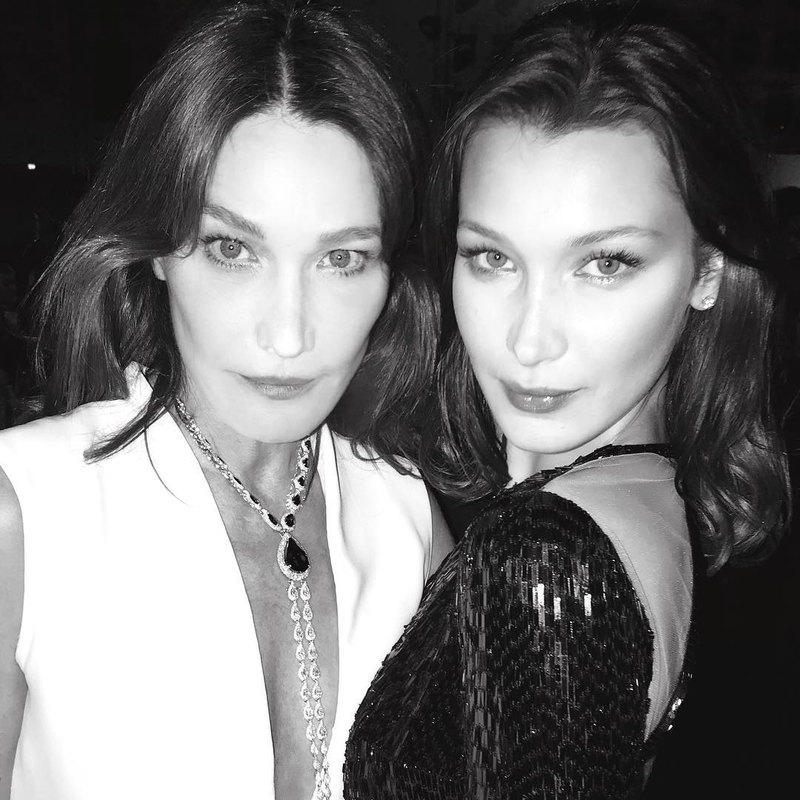 Carla Bruni and Bella Hadid | Instagram/@carlabruniofficial