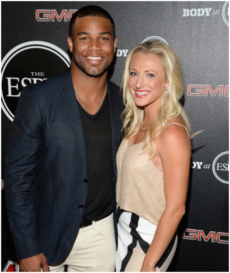 Elise Tate y Golden Tate | Getty Images Photo by Michael Kovac